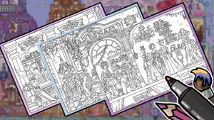FIND KITTENS 11: Dollhouse - Coloring Book Cover