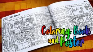 Hidden Cats in Barcelona - Coloring Book and Poster Cover