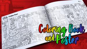 Hidden Cats in Christmas - Coloring Book and Poster Cover