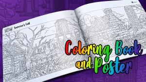 Hidden Cats in Spooky Village - Coloring Book and Poster Cover