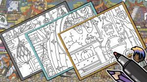 HIDDEN CATS 6: After us - Coloring Book Cover