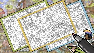 HIDDEN CATS 5: Magic Tree - Coloring Book Cover