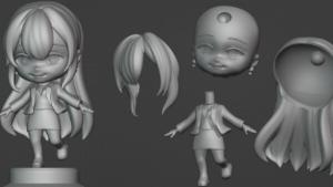 Ghost Girl Lasling-3D printable High-poly Model Cover