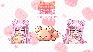 Gummy Bear Idle: No Job, Just Jelly - Chibi Stickers Cover